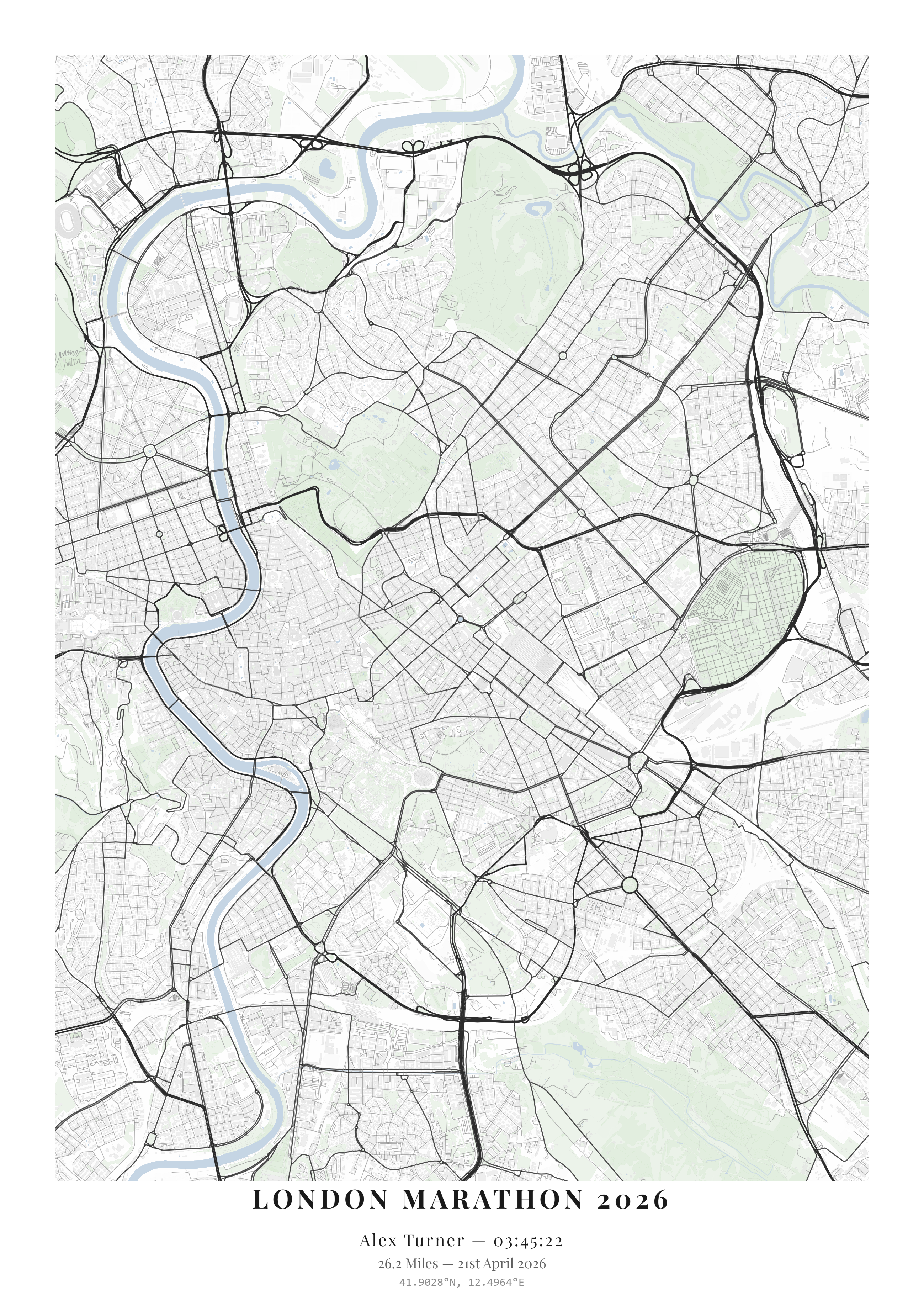 Marathon Route Print
